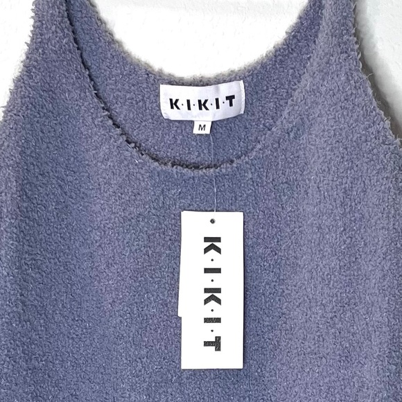 NWT Medium Kikit teddy tank top & shorts 2 piece pajama set  (color: Slate) - Picture 12 of 12